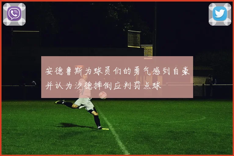 安德鲁斯为球员们的勇气感到自豪并认为沙德摔倒应判罚点球